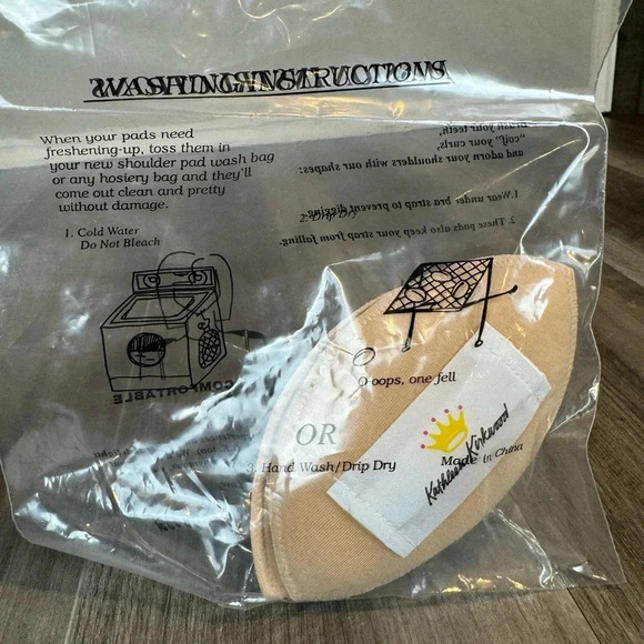 Kathleen Kirkwood VIntage Shoulder Pads * New In Package * Nude Mini - Picture 4 of 6